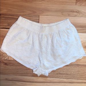 Hollister White Lace Shorts, Size Medium